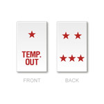 Temp. Out Shelf Tag with Stars