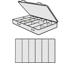 Plastic Storage Box (11" W x 6 1/2" H x 1 3/4" D)