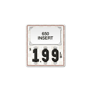 Price Tag with Checkerboard Backgroud (Burgundy, Gray and White - 3-digit 1" Numbers) - Printed "LB"