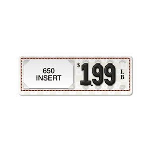 2 1/2L x 1 3/16H Seafood Name Insert Set for Price Tags White Plastic 2 1/2L x 1 3/16H Seafood Name Insert Set for Price Tags White Plastic