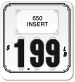White Price Tag with Black Border (3-digit) - Printed "LB"
