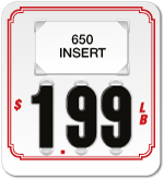 White Price Tag with Red Border (3-digit) - Printed "LB"