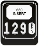 Black Price Tag with White Border (4-Digit)