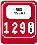 Red Price Tag with White Border (4-Digit)