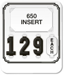 White Price Tag with Black Border (4-Digit)