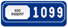 Blue Longjohn Price Tag with White Grid and Border (4-digit)