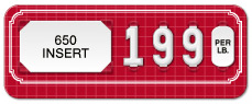 Red Longjohn Price Tag with White Grid and Border (4-digit)
