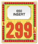 La Cocina Price Tag (3-digit 1 1/2" Numbers) - Printed "LB"