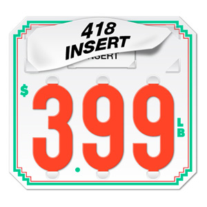 Fiesta Border Price Tag (3-digit 3" Numbers) - Printed "LB" (T66B Standard Border)