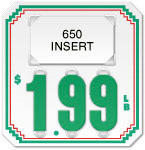 Fiesta Border Price Tag (3-digit 1 1/2" Numbers) - Printed "LB" (SP651 Standard Border)