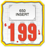 Fiesta Border Price Tag (3-digit 1 1/2" Numbers) - Printed "LB" (SP651G Border 1)