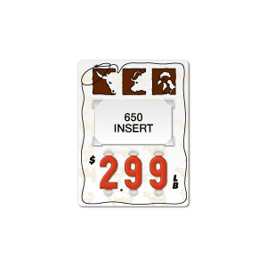 Three Meat Price Tag (3-Digit Version)