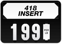 Black 39 Style Solid Color Price Tag (4-digit 1 1/2" Numbers)