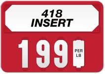 Red 39 Style Solid Color Price Tag (4-digit 1 1/2" Numbers)