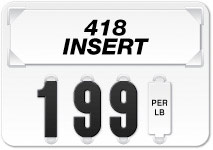 White 39 Style Solid Color Price Tag (4-digit 1 1/2" Numbers)