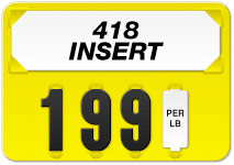 Yellow 39 Style Solid Color Price Tag (4-digit 1 1/2" Numbers)