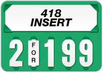 Green 39 Style Solid Color Price Tag (5-digit 1 1/2")