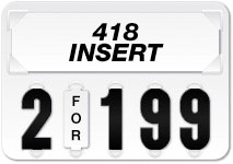 White 39 Style Solid Color Price Tag (5-digit 1 1/2" Numbers)