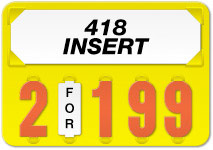 Yellow 39 Style Solid Color Price Tag (5-digit 1 1/2")