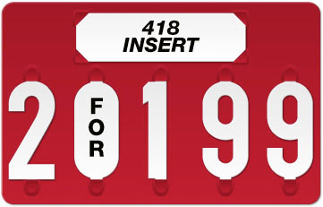 Red 44 Style Solid Color Price Tag (5-digit 3" Numbers)