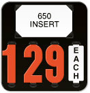 Black Solid Color 62 Style Price Tag (4-digit 1 1/2")