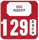 Red Solid Color 62 Style Price Tag (4-digit 1 1/2")