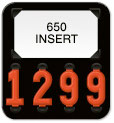 Black Solid Color Price Tag (4-digit 1")