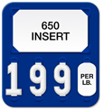 Blue Solid Color Price Tag (4-digit 1")