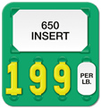 Green Solid Color Price Tag (4-digit 1")