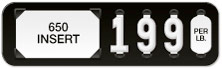 Black Longjohn Solid Color Price Tag (4-digit 1")