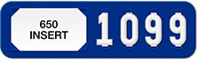 Blue Longjohn Solid Color Price Tag (4-digit 1")