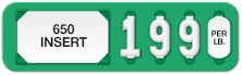 Green Longjohn Solid Color Price Tag (4-digit 1")