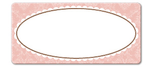 Pink Scalloped Oval Wipe Off Tag