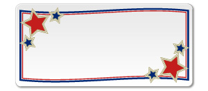 Stars and Stripes Wipe Off Tag